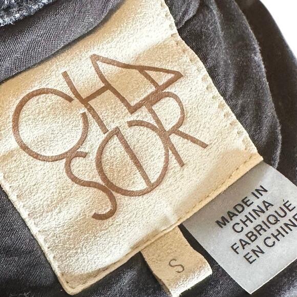 CHASER REVOLVE Quilted Mock Neck DENIM Puffer Vest Black Cloud Wash Grey Small - Picture 5 of 13